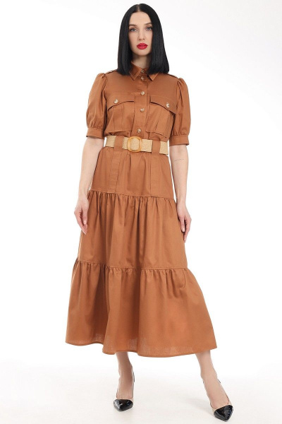 Платье Мода Юрс 2675 коричневый - фото 1
