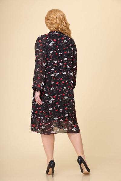 Платье Svetlana-Style 1706 черный+красные_цветы - фото 2