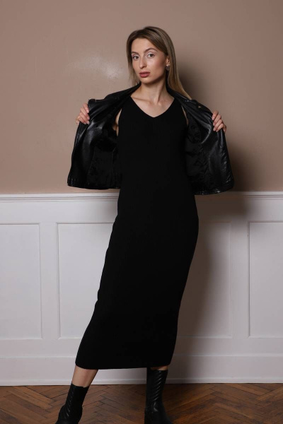 Платье Romgil 639ХТЗ черный - фото 1