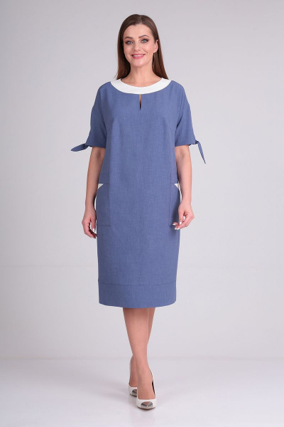 Платье ELGA 01-738 синий - фото 1