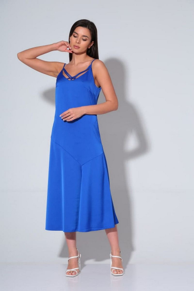Жакет, платье Andrea Fashion 2232-2 белый+синий - фото 6