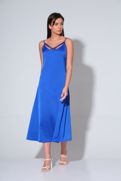 Жакет, платье Andrea Fashion 2232-2 белый+синий - фото 5