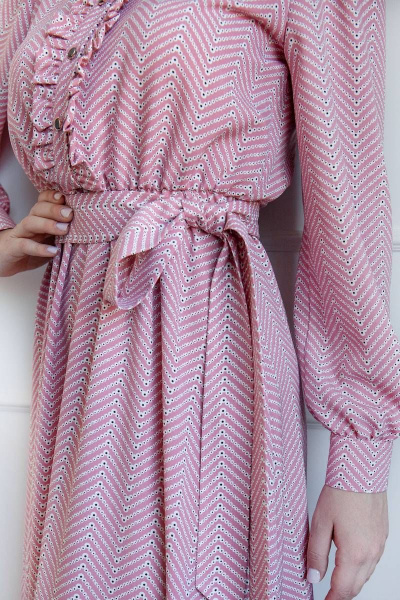 Платье ARTiMODA 321-17 розовый+белый - фото 5