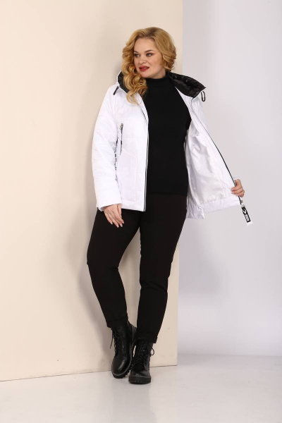 Куртка Shetti 2075-1 белый+черный - фото 2