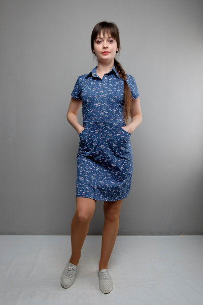 Платье Mita ЖМ967а голубой - фото 2