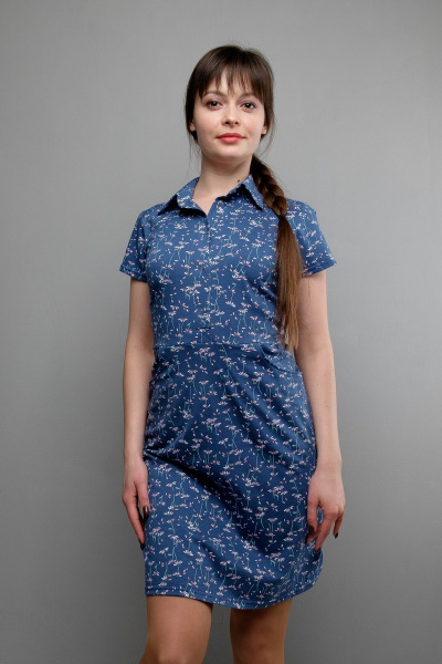 Платье Mita ЖМ967а голубой - фото 1
