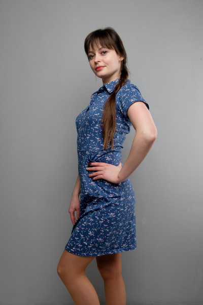 Платье Mita ЖМ967а голубой - фото 3