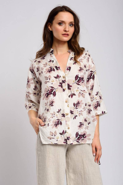 Рубашка Ружана 390-1 фиолетка - фото 1