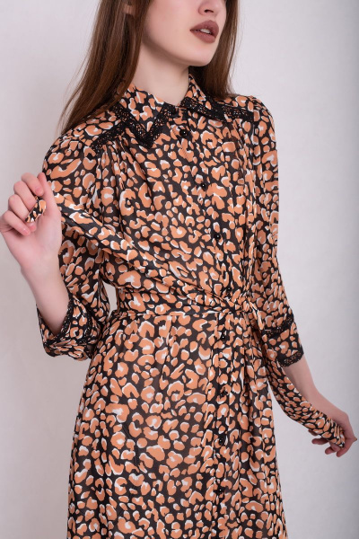 Платье АСВ 1239.3 черно-оранжевый - фото 4