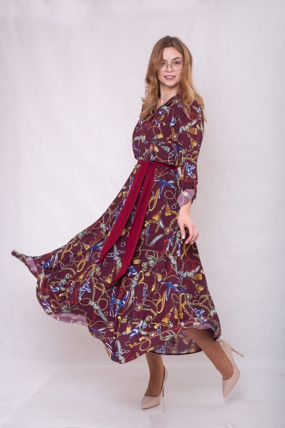 Платье АСВ 1148.1 бордовый - фото 1
