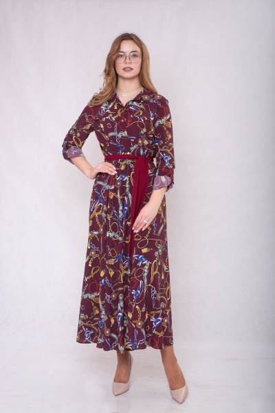 Платье АСВ 1148.1 бордовый - фото 4