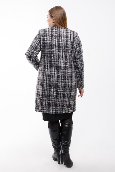 Пальто Legend Style G-008 черный-сирень - фото 5