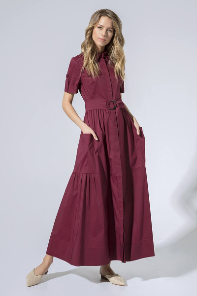 Платье LaVeLa L1750 бордовый - фото 1