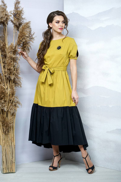 Платье Olegran О651 желтый - фото 2