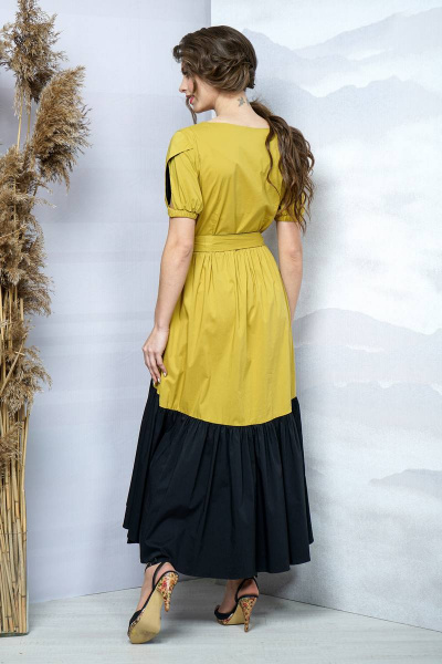 Платье Olegran О651 желтый - фото 5