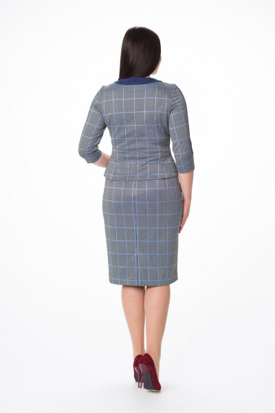 Блуза, юбка Stilville 1610 синий,серый,черный - фото 6