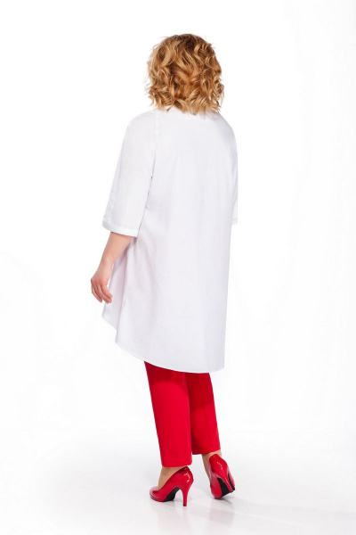 Блуза, брюки Pretty 859 белый+красный - фото 2