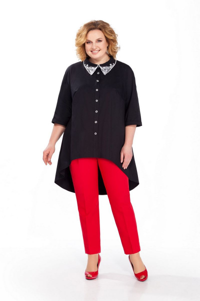 Блуза, брюки Pretty 859 черный+красный - фото 1