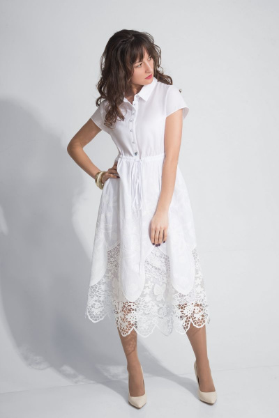 Платье ElPaiz 325 белый - фото 1