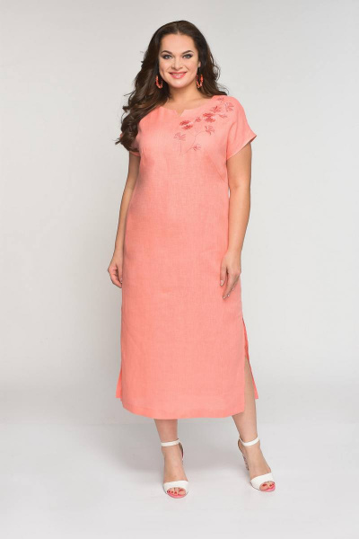 Платье Luana Plus 398 розовый - фото 1