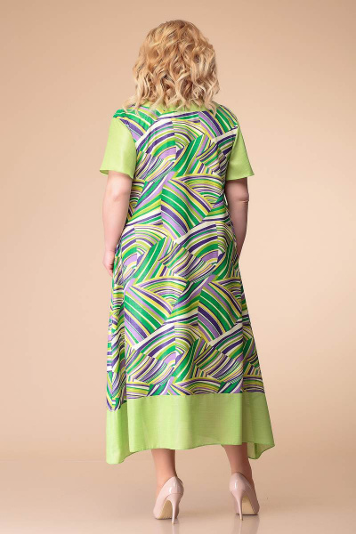 Платье Romanovich Style 1-1790 зелено-фиолетовый_принт - фото 2