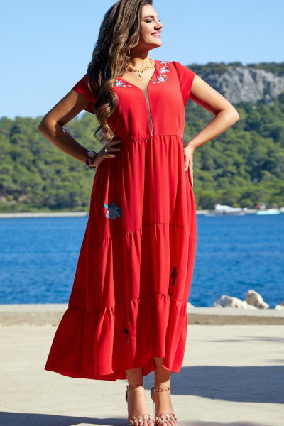 Платье Vittoria Queen 15483 красный - фото 1