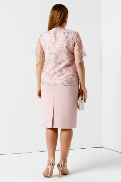 Блуза, юбка Панда 108910w розовый - фото 2