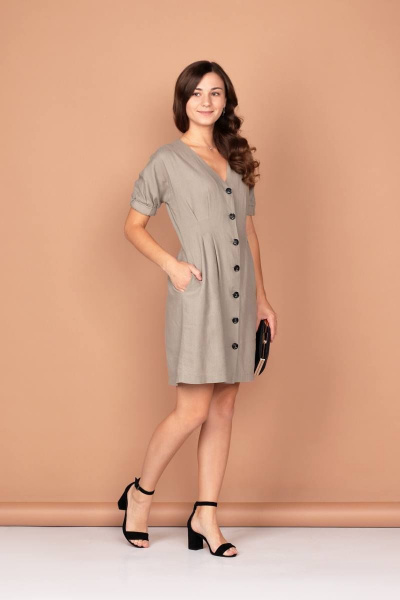 Платье Соджи 498 серый - фото 3