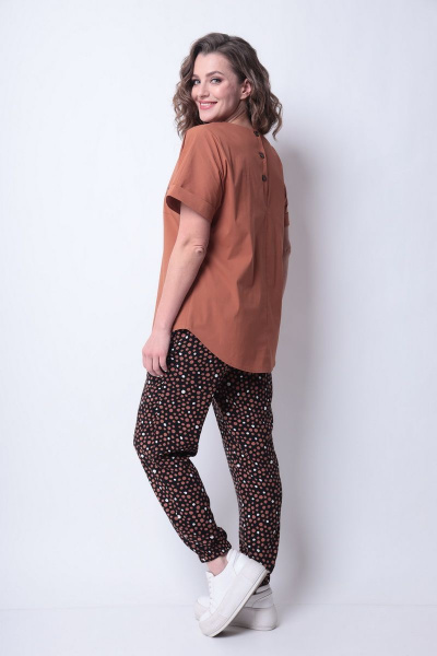 Блуза, брюки Michel chic 1285 коричневый - фото 5