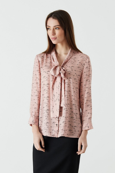 Блуза Nelva 21836 розовый-принт - фото 5