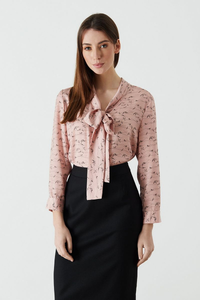 Блуза Nelva 21836 розовый-принт - фото 1