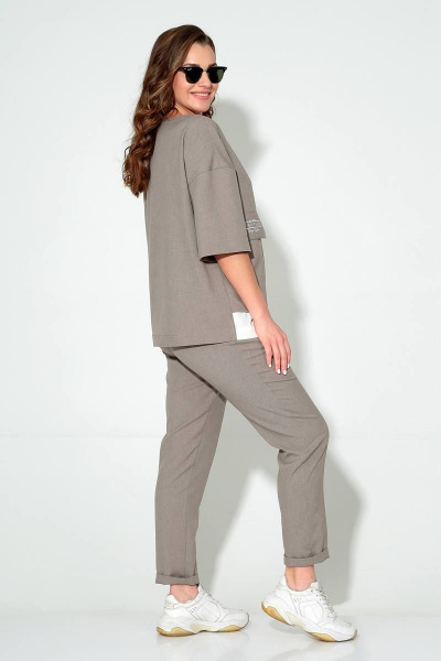 Блуза, брюки Liona Style 833 мокко - фото 3