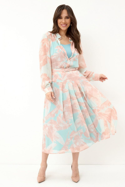 Блуза, топ, юбка Магия моды 2067 розово-голубой - фото 1