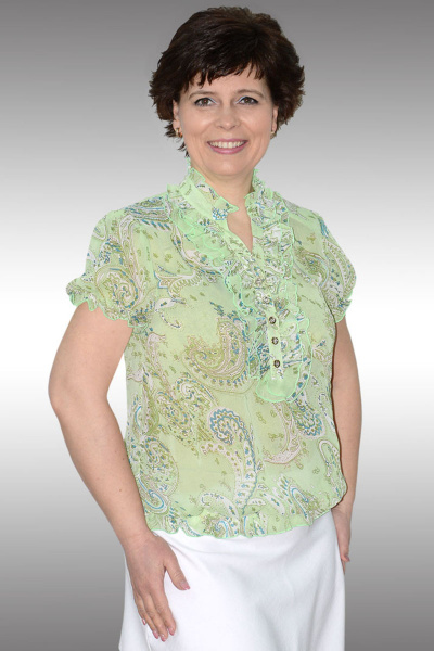 Блуза Таир-Гранд 6296-2 зеленый - фото 1