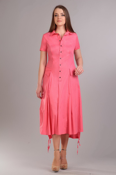 Платье IVA 690 розовый - фото 1