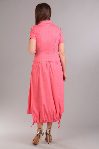 Платье IVA 690 розовый - фото 4