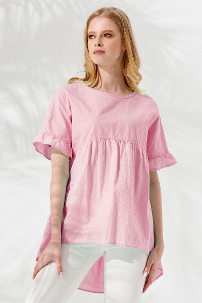 Блуза Панда 10740z розовый - фото 3