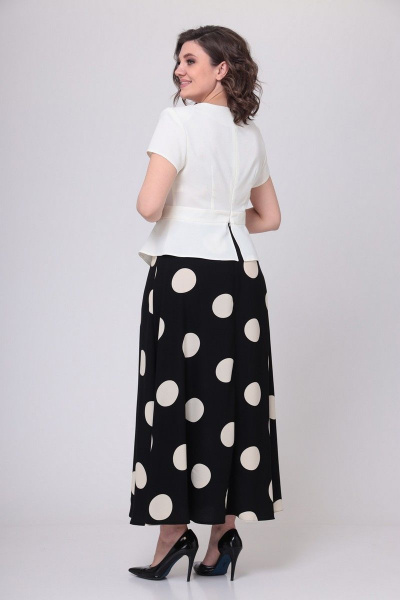 Блуза, юбка Mubliz 563 черно-белый - фото 2