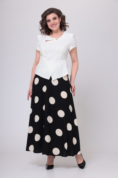 Блуза, юбка Mubliz 563 черно-белый - фото 4