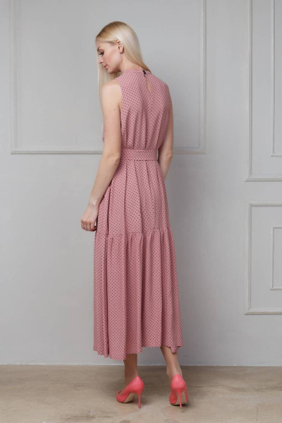 Платье Achosa 232 розовый в горох - фото 3