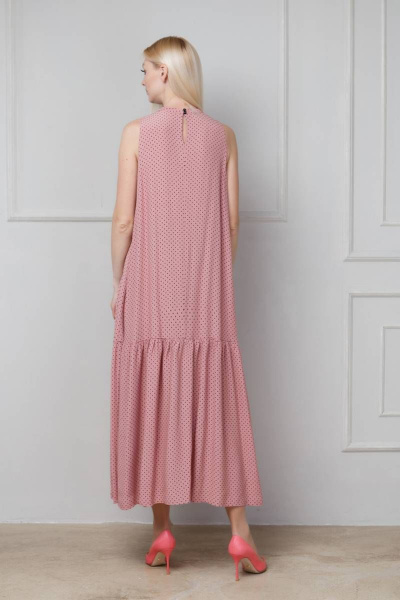 Платье Achosa 232 розовый в горох - фото 5