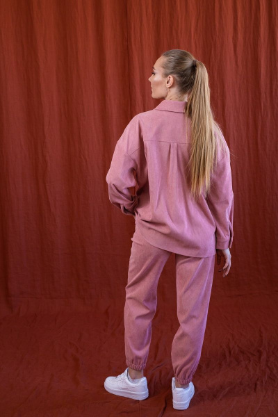 Брюки, рубашка Пинск-Стиль 3026 розовый - фото 4