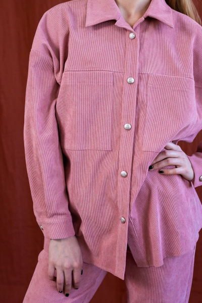 Брюки, рубашка Пинск-Стиль 3026 розовый - фото 3