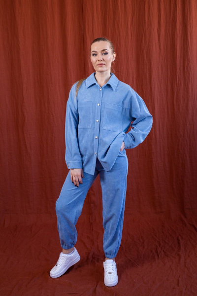 Брюки, рубашка Пинск-Стиль 3026 голубой - фото 2