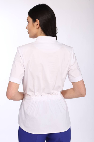 Блуза, брюки Vilena 806 белый+василек - фото 6