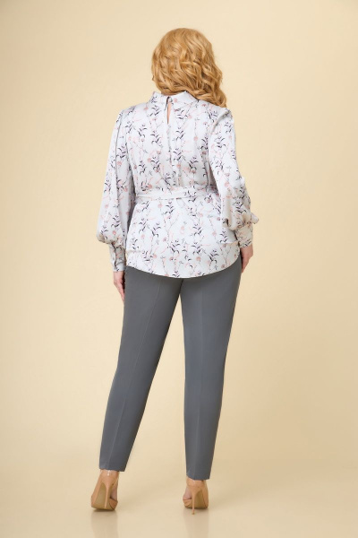 Блуза, брюки, жилет Svetlana-Style 1719 серый+молочный - фото 6
