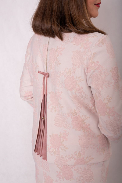 Блуза, юбка АСВ 1101.2 розовый+цветы - фото 4