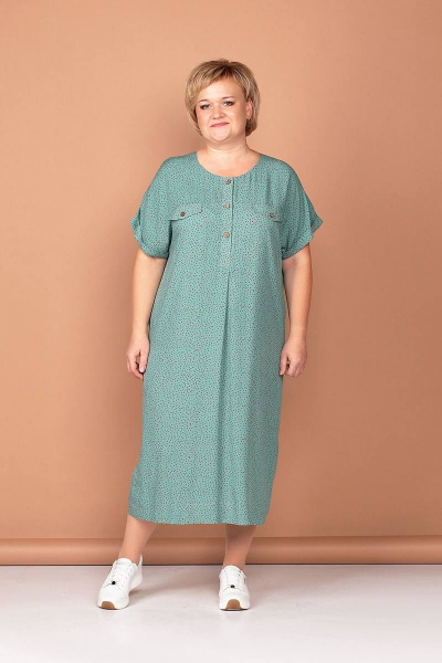 Платье Соджи 436 зеленый - фото 1