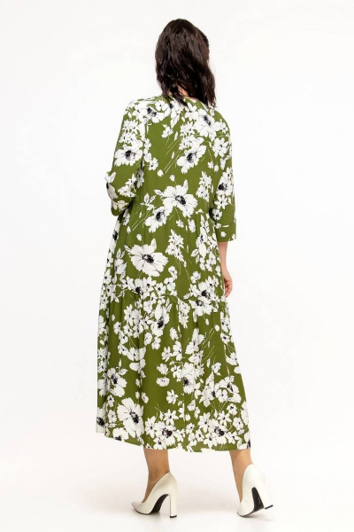 Платье Дорофея 598 зеленый.белый - фото 8