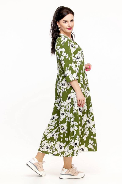 Платье Дорофея 598 зеленый.белый - фото 6